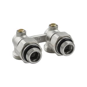 Узел угловой для нижн. подкл. рад. 3/4" (c компл. адаптеров 1/2") VALFEX (48/8) К