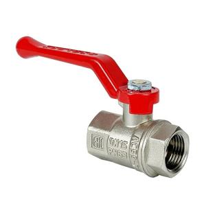 Кран шаровой латунный PREMIUM для ВОДЫ 3/4" ВР/ВР рычаг, НИКЕЛИР-Й VALFEX 11Б27фт1М (48/12)