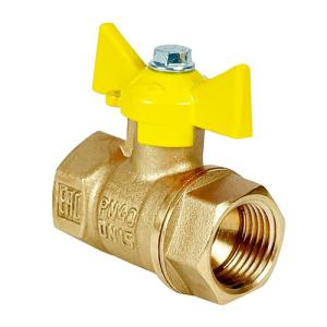 Кран шаровой N/P59 для ГАЗА 1/2" ВР/ВР ручка-бабочка, латунный VALFEX 11Б27фтМ (96/24)