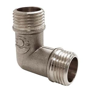 Угольник НИКЕЛИРОВАННЫЙ с наружной резьбой VALFEX НР-НР 1/2" (120/10)