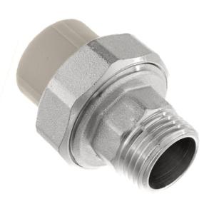 Муфта комб.разъём.(американка) с наружной резьбой 20х1/2" (175/25) (Valfex) СЕРАЯ