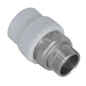 Муфта с американкой для радиатора наружная резьба 20х3/4" (100/25) (Valfex) БЕЛАЯ
