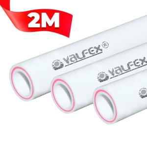 Труба арм.стекловолокном SDR 6 PN25 ф25х4,2 мм (50) ШТАНГА 2 МЕТРА (Valfex) БЕЛАЯ