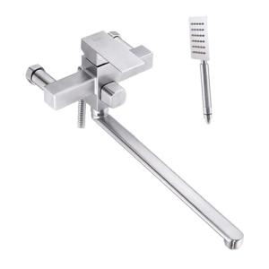 смеситель POTATO для ванны универсальный с прямым изливом нержавейка P22304S