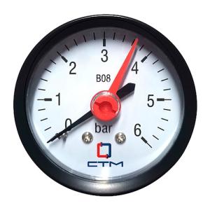 Манометр аксиального подключения 1/4", измерение до 6 бар СТМ CPM14A06