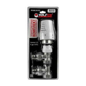 Комплект терморегулирующего оборудования для радиатора угловой 1/2" VALFEX (40) К