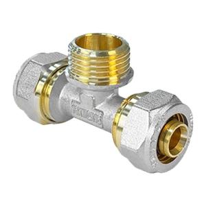 Тройник обжимной с переходом на НР VALFEX 16х1/2х16" (160/10) К