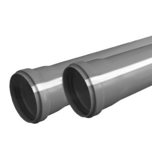 Труба BASE ф 50 с раструбом L=0.75 м, вн.канализ.толщ.ст.1.8 (10) VALFEX