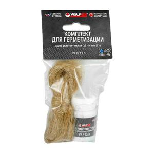 Комплект для герметизации VALFEX паста уплотнительная (25 г) + лен (7 г) (Вода, пар) (100)