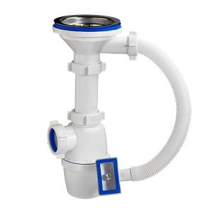 А-4007, ОРИО сифон бутылочный 3 1/2 х 40, с переливом (для мойки кухонной из нерж. стали)