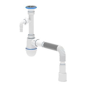 Сифон Ани 1 1/4"*40 с отв с/м с г/тр 40х40/50С1315