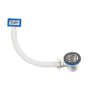 А-4004-01, ОРИО выпуск 1 1/2 с переливом (дополнительная полукруглая прокладка) (для мойки кухонной из нержавеющей стали), А-4004-01