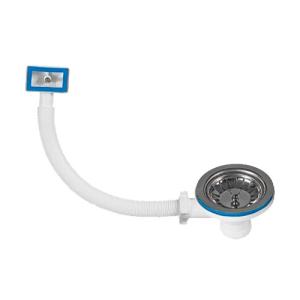 А-4007-1, ОРИО выпуск 3 1/2 с переливом (для мойки кухонной из нержавеющей стали)