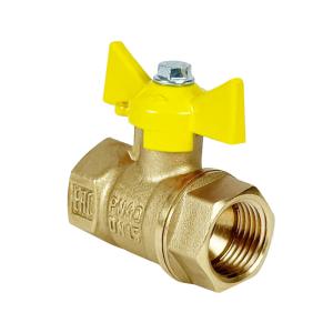 Кран шаровой N/P59 для ГАЗА 3/4" ВР/ВР ручка-бабочка, латунный VALFEX 11Б27фтМ (80/20)