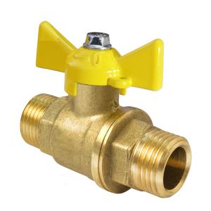 Кран шаровой N/P59 для ГАЗА 3/4" НР/НР ручка-бабочка, латунный VALFEX 11Б27фтМ (72/18)