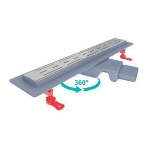 Трап линейный STARLINE BASE 40см с регулируемым на 360° отводом d 50mm, сух. затвор, лента