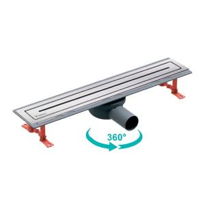 Трап линейный QUEENLINE SMART d 50mm 50cm "щелевой", сух. затвор, лента,тяжелая решетка 4мм