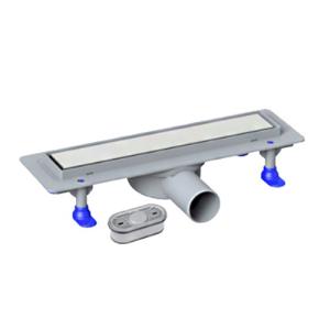 Трап линейный 800 мм пластиковый, выпуск Ø 50 мм, поворотный отвод, комбинированный затвор, решётка из нержавеющей стали под плитку VALFEX (12)