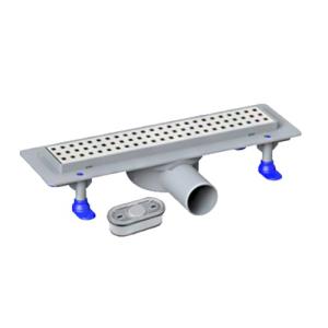 Трап линейный 800 мм пластиковый, выпуск Ø 50 мм, поворотный отвод, комбинированный затвор, решётка из нержавеющей стали VALFEX (12)