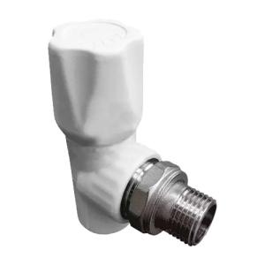 Вентиль для радиатора угловой 20х1/2" (60/15) (Valfex) БЕЛЫЙ "ВАЛФ-РУС"