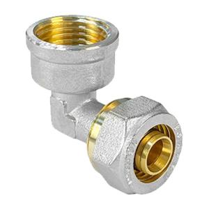 Угольник обжимной с переходом на ВР VALFEX 20х1/2" (180/10) К