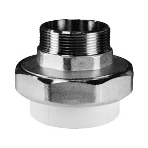 Муфта комб.разъём.(американка) с наружной резьбой 90х3" (12/1) (Valfex) БЕЛАЯ К