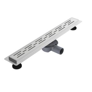 Трап лин. PR 600 мм нерж. Ø 50 мм, гориз. отв., пов. излив, комб. затв., реш. №4 из нерж. VALFEX (6)