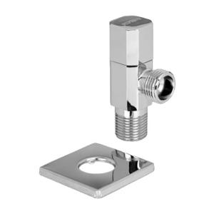 Вентиль угловой для подключ. с/т приборов 1/2"НР х1/2"НР с отражателем, квадратный, хром VALFEX (50) К