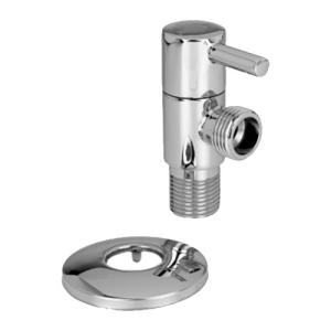 Вентиль угловой для подключения с/т приборов 1/2"НР х1/2"НР с отражателем, круглый, хром VALFEX (50) К
