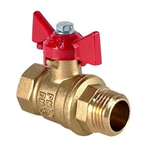 Кран шаровой латунный DeltaPro для ВОДЫ 3/4" ВР/НР ручка-бабочка, VALFEX 11Б27фт1М (80/20)