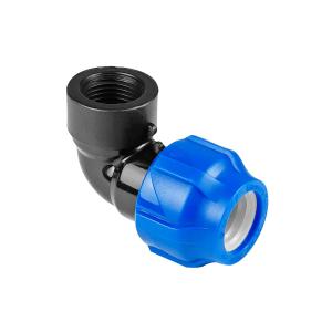 Отвод ПНД компрессионный с внутренней резьбой 63х2" (12/2) VALFEX