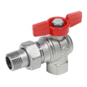 Кран шаровой Giacomini полнопроходной НГ угловой (Американка) 3/4" крас.бабочка, R789X005