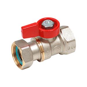 Кран шаровой Giacomini ВР для котлов и счетчиков 1/2"F x 1/2" гайка - красн. рук., R251PX012