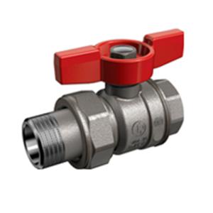 Кран шаровой Giacomini полнопроходной НГ прямой (Американка) 1/2" крас.бабочка, R859X323
