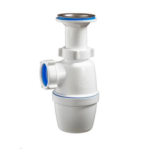 Сифон бутылочный 1 1/2"х40 с литым выпуском, металл.решетка А-4002