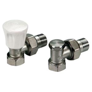 Комплект Giacomini для отопительных приборов, угловой, 1/2", 1/2", ВН, хром, R705KX003
