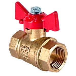 Кран шаровой N/P59 для ВОДЫ 1 1/4" ВР/ВР ручка-бабочка, латунный VALFEX 11Б27фт1М (32/8)