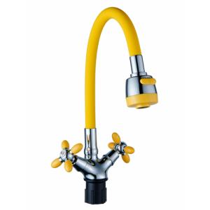 Смеситель для кухни с гибким изливом (крепление гайка) B57-071B