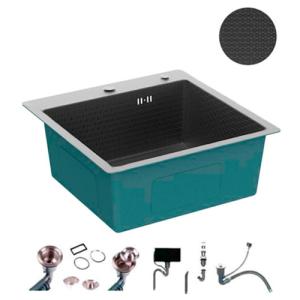 S5050B-1 Кухонная мойка 500*500*200mm , чёрная