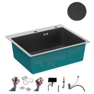 S6050B-1 Кухонная мойка 600*500*200mm , чёрная