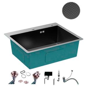 S6050B-2 Кухонная мойка 600*500*200mm , чёрная