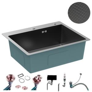 S6050B-2 Кухонная мойка 600*500*200mm , чёрная