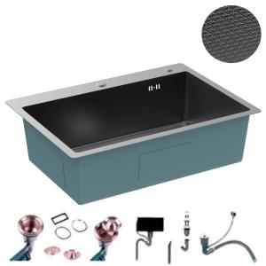 S7050B-2 Кухонная мойка 700*500*200mm , чёрная