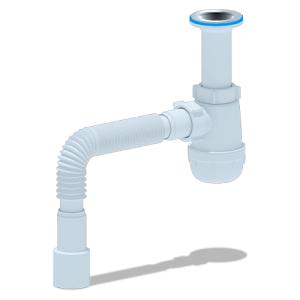 4607057963201, Сифон Ани Грот 1 1/2"*40 с гибкой трубой 40х40/50, А0515