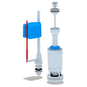 Набор с ниж. подв. шток пласт.металлизированный эконом, стр. пр. Россия. Артикул WC4550M