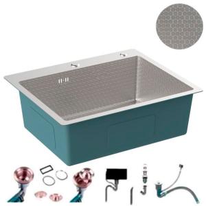 Мойка кухонная 6050D-114, нержавеющая сталь, ДЕКОР