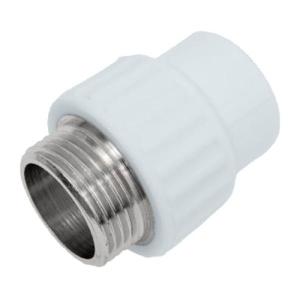 PRO Муфта переходная с наружной резьбой 20 x 1/2" (150/30) (Valfex) БЕЛАЯ
