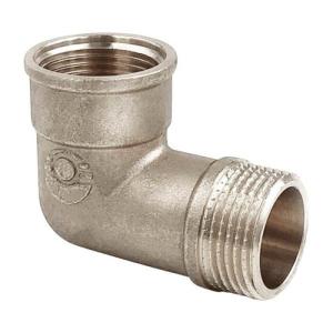 Угольник НИКЕЛИРОВАННЫЙ с переходом на наружную резьбу VALFEX ВР-НР  3/4" (60/10)